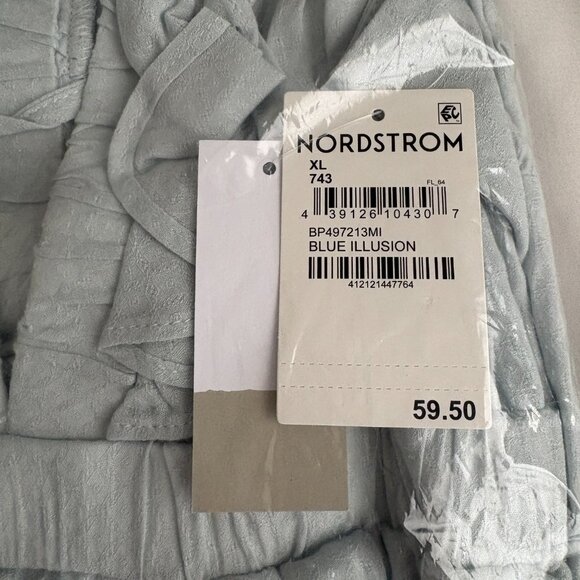 BP Women's Ruffle Trim Blue Illusion Ruffles V Neck Mini Dress Size XL NWT - Picture 3 of 4